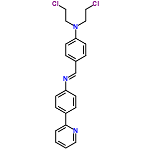 N,n-bis(2-chloroethyl)-4-[(4-pyridin-2-ylphenyl)iminomethyl]aniline Structure,18471-81-3Structure