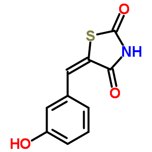 (5E)-5-(3-hydroxybenzylidene)-1,3-thiazolidine-2,4-dione Structure,184840-72-0Structure