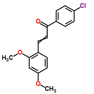 2-Propen-1-one,1-(4-chlorophenyl)-3-(2,4-dimethoxyphenyl)- Structure,18493-31-7Structure