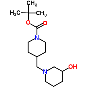 4-[(3-Hydroxy-1-piperidinyl)methyl]-1-piperidinecarboxylic acid 1,1-dimethylethyl ester Structure,184969-12-8Structure