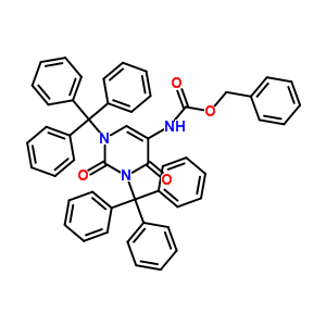 Benzyl n-(2,4-dioxo-1,3-ditrityl-pyrimidin-5-yl)carbamate Structure,18592-34-2Structure