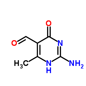 2-Amino-6-methyl-4-oxo-1,4-dihydropyrimidine-5-carbaldehyde Structure,18595-67-0Structure