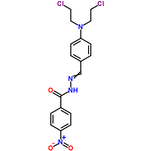 N-[[4-[bis(2-chloroethyl)amino]phenyl]methylideneamino]-4-nitro-benzamide Structure,18725-64-9Structure