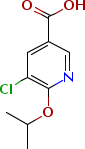 3-Pyridinecarboxylic acid, 5-chloro-6-(1-methylethoxy)- Structure,187401-45-2Structure