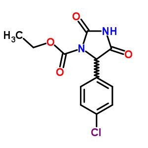 Ethyl 5-(4-chlorophenyl)-2,4-dioxo-imidazolidine-1-carboxylate Structure,18755-74-3Structure