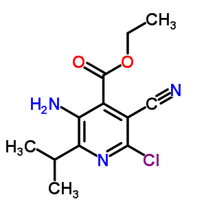 Ethyl 5-amino-2-chloro-3-cyano-6-propan-2-yl-pyridine-4-carboxylate Structure,18771-92-1Structure