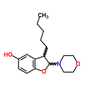 2-Morpholin-4-yl-3-pentyl-2,3-dihydrobenzofuran-5-ol Structure,1886-41-5Structure