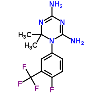 1,3,5-Triazine-2,4-diamine, 1-[4-fluoro-3-(trifluoromethyl)phenyl]-1,6-dihydro-6,6-dimethyl-, monohydrochloride Structure,18914-83-5Structure