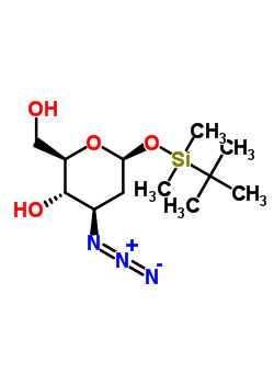 3-Azido-2,3-dideoxy-1-O-(tert-butyldimethylsilyl)-β-D-arabino-hexopyranose Structure,189454-43-1Structure