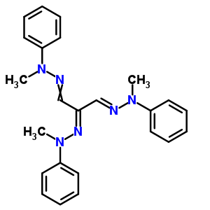 N-[[(3z)-1,3-bis(methyl-phenyl-hydrazinylidene)propan-2-ylidene]amino]-n-methyl-aniline Structure,18952-66-4Structure