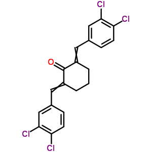 2,6-Bis(3,4-dichlorobenzylidene)cyclohexanone Structure,18989-80-5Structure