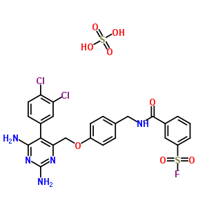 3-[[4-[[2,6-Diamino-5-(3,4-dichlorophenyl)pyrimidin-4-yl]methoxy]phenyl]methylcarbamoyl]benzenesulfonyl fluoride Structure,19084-25-4Structure