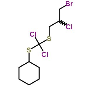 [(3-Bromo-2-chloro-propyl)sulfanyl-dichloro-methyl]sulfanylcyclohexane Structure,19095-93-3Structure