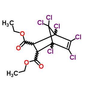 5-Norbornene-2,3-dicarboxylic acid, 1,4,5,6,7, 7-hexachloro-, diethyl ester Structure,1911-42-8Structure