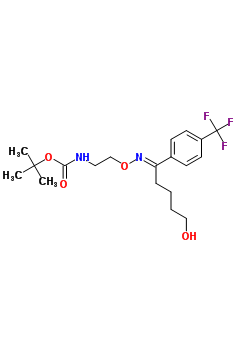 2-Methyl-2-propanyl (2-{[(e)-{5-hydroxy-1-[4-(trifluoromethyl)phenyl]pentylidene}amino]oxy}ethyl)carbamate Structure,192876-03-2Structure