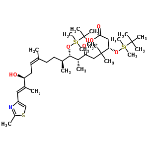 (3S,6r,7s,12z,15s,16e)-3,7-bis-{[tert-butyl(dimethyl)silyl]oxy}-15-hydroxy-4,4,6,8,12,16-hexamethyl-17-(2-methyl-1,3-thiazol-4-yl)-5-oxoheptadeca-12,16-dienoic acid Structure,193146-26-8Structure