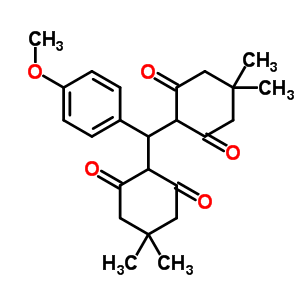 2-[(4,4-Dimethyl-2,6-dioxo-cyclohexyl)-(4-methoxyphenyl)methyl]-5,5-dimethyl-cyclohexane-1,3-dione Structure,19419-24-0Structure