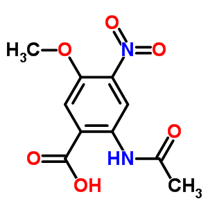 2-(Acetylamino)-5-methoxy-4-nitroBenzoic acid Structure,196194-98-6Structure