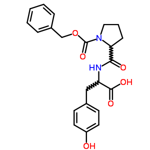 3-(4-Hydroxyphenyl)-2-[(1-phenylmethoxycarbonylpyrrolidine-2-carbonyl)amino]propanoic acid Structure,19669-37-5Structure