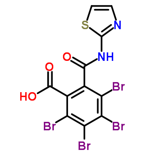 Benzoic acid,2,3,4,5-tetrabromo-6-[(2-thiazolylamino)carbonyl]- Structure,19692-03-6Structure