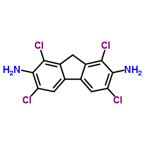 Fluorene-2,7-diamine, 1,3,6,8-tetrachloro- Structure,19857-81-9Structure