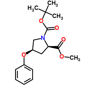 (2R,4r)-4-phenoxy-1,2-pyrrolidinedicarboxylic acid1-(1,1-dimethylethyl)-2-methylester Structure,198969-19-6Structure