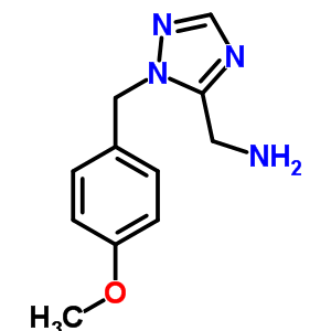 (1-(4-Methoxybenzyl)-1h-1,2,4-triazol-5-yl)methanamine Structure,199014-16-9Structure