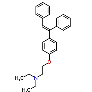 N,n-diethyl-2-[p-(1,2-diphenylvinyl)phenoxy]ethylamine Structure,19957-52-9Structure