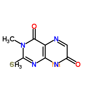 3-Methyl-2-methylthio-4,7(3h,8h)-pteridinedione, sodium salt Structure,199789-54-3Structure