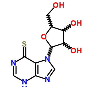 6H-purine-6-thione,1,7-dihydro-7-b-d-ribofuranosyl- Structure,20187-89-7Structure