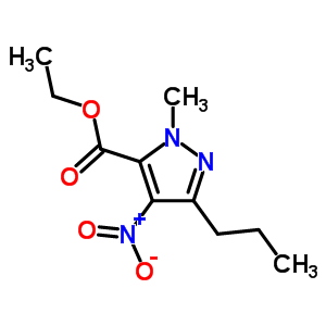 1-Methyl-4-nitro-3-propyl-1h-pyrazole-5-carboxylic acid ethyl ester Structure,202066-14-6Structure