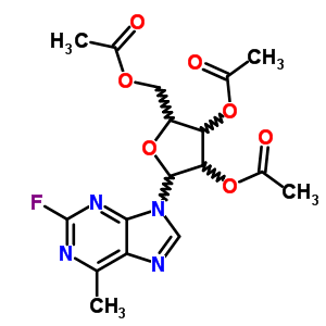 9H-purine,2-fluoro-6-methyl-9-(2,3,5-tri-o-acetyl-b-d-ribofuranosyl)- Structure,20289-64-9Structure