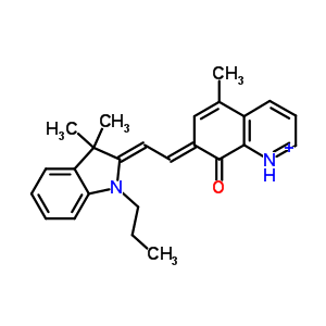 (7E)-7-[(2z)-2-(3,3-dimethyl-1-propyl-indol-2-ylidene)ethylidene]-5-methyl-1h-quinolin-8-one Structure,20329-54-8Structure