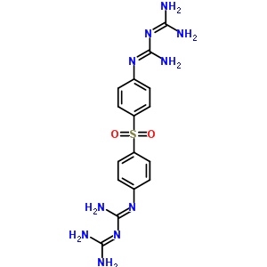 [({4-[(4-{[(Amidinoamino)iminomethyl]amino}phenyl)sulfonyl]phenyl}amino)iminomethyl]aminocarboxamidine Structure,20566-97-6Structure