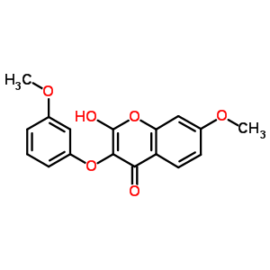 2-Hydroxy-7-methoxy-3-(3-methoxyphenoxy)chromen-4-one Structure,20647-62-5Structure