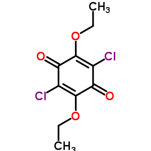 2,5-Cyclohexadiene-1,4-dione,2,5-dichloro-3,6-diethoxy- Structure,20764-96-9Structure