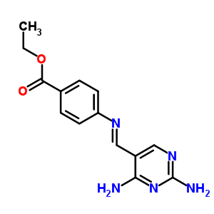 Ethyl 4-[(2,4-diaminopyrimidin-5-yl)methylideneamino]benzoate Structure,20781-07-1Structure