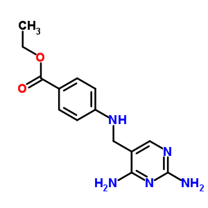 Ethyl 4-[(2,4-diaminopyrimidin-5-yl)methylamino]benzoate Structure,20781-08-2Structure