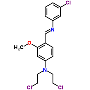 N,n-bis(2-chloroethyl)-4-[(3-chlorophenyl)iminomethyl]-3-methoxy-aniline Structure,20794-36-9Structure