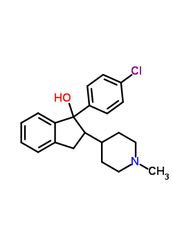 1-(4-Chlorophenyl )-2-(1-methyl -4-piperidyl )-2,3-dihydroinden-1-ol Structure,20845-60-7Structure