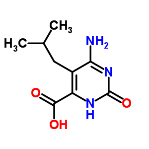 6-Amino-5-(2-methylpropyl)-2-oxo-3h-pyrimidine-4-carboxylic acid Structure,20865-56-9Structure