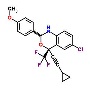 (4S)-6-chloro-4-(cyclopropylethynyl)-1,4-dihydro-2-(4-methoxyphenyl)-4-(trifluoromethyl)-2h-3,1-benzoxazine (mixture of 2 diastereomers) Structure,209414-26-6Structure