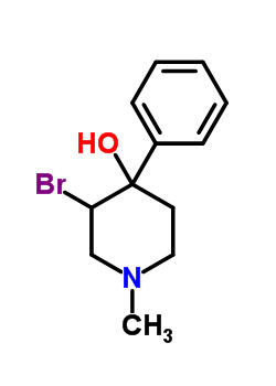 3-Bromo-1-methyl-4-phenyl-piperidin-4-ol Structure,2101-03-3Structure