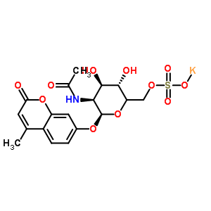 4-Methylumbelliferyl 2-acetamido-2-deoxy-6-o-sulfo-β-d-glucopyranoside potassium salt Structure,210357-38-3Structure