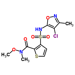 3-(N-(4-chloro-3-methylisoxazol-5-yl)sulfamoyl)-n-methoxy-n-methylthiophene-2-carboxamide Structure,210421-71-9Structure