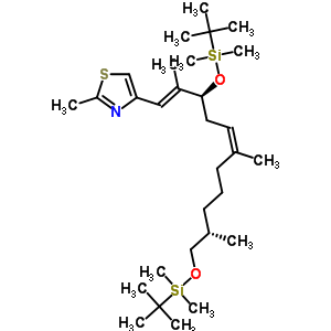 4-[(1E,3s,5z,8r/s,10s)-3,11-bis-{[tert-butyl(dimethyl)silyl]oxy}-2,6,10-trimethyl-undeca-1,5-dienyl]-2-methyl-1,3-thiazole Structure,210690-85-0Structure