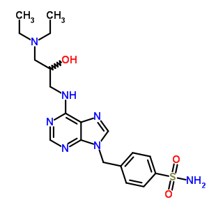 4-[[6-[(3-Diethylamino-2-hydroxy-propyl)amino]purin-9-yl]methyl]benzenesulfonamide Structure,21268-03-1Structure