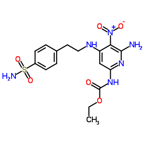 Ethyl n-[6-amino-5-nitro-4-[2-(4-sulfamoylphenyl)ethylamino]pyridin-2-yl]carbamate Structure,21271-62-5Structure