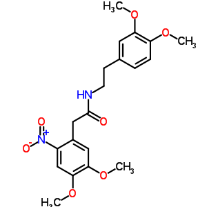 Benzeneacetamide,n-[2-(3,4-dimethoxyphenyl)ethyl]-4,5-dimethoxy-2-nitro- Structure,2129-52-4Structure