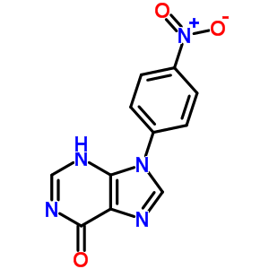 6H-purin-6-one,1,9-dihydro-9-(4-nitrophenyl)- Structure,21314-03-4Structure